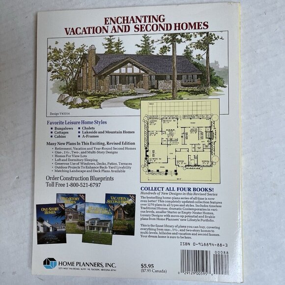 Vacation and Second Home 258 Designs for Recreation Retirement and Lei 1991 - Picture 5 of 5